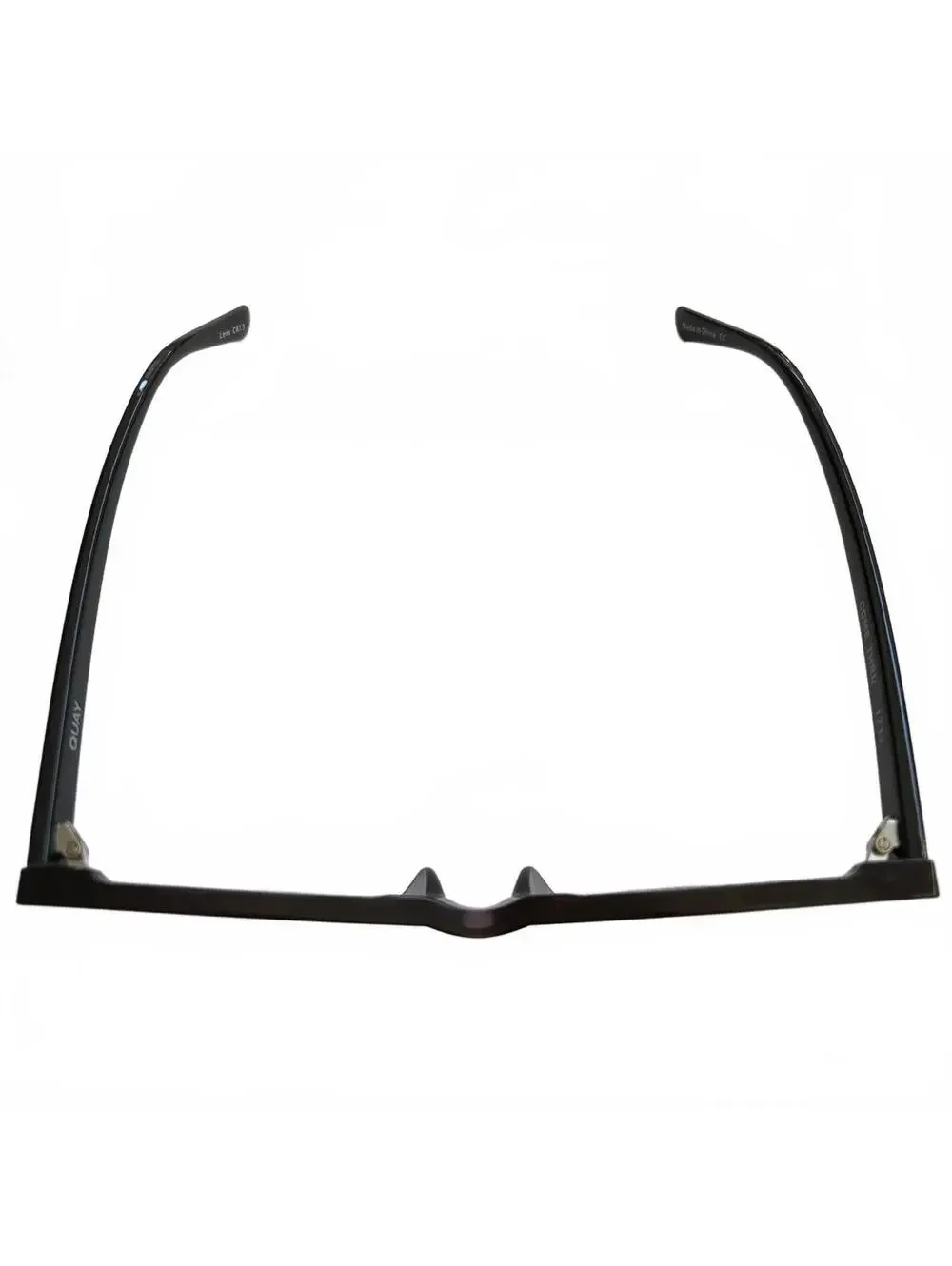 Quay Australia Come Thru Cat Eye Sunglasses Oversized Black Fade Gradient UV